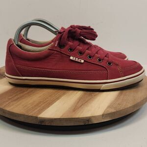 Taos Womens Moc Star Burgandy Canvas Casual Sneaker Size 9.5 MST-13482A